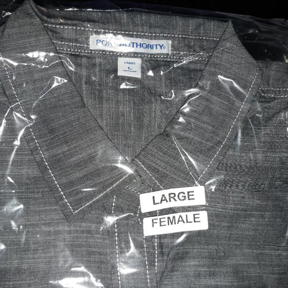 Port Authority Womens Slub Chambray Long Sleeve - Picture 5 of 5